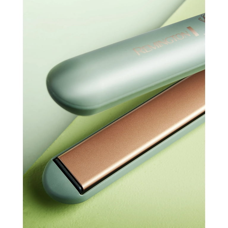 Plancha de cabello cerámica 1" con ajuste de calor y placas largas