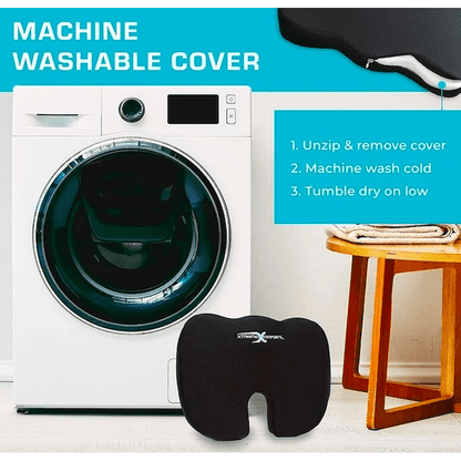 Cojín ortopédico viscoelástico para coxis con diseño ergonómico