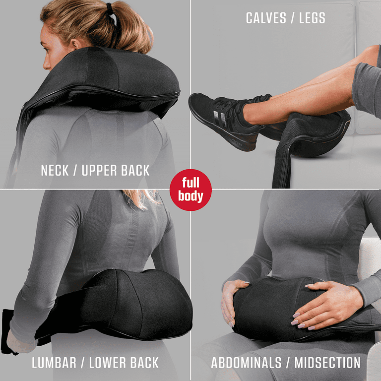 Masajeador cervical Shiatsu inalámbrico con calor y batería