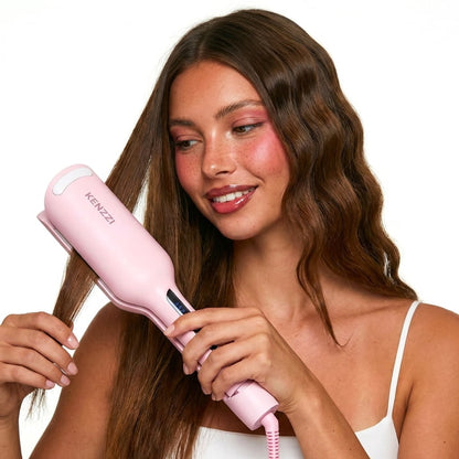 Ondulador de cabello doble barril 32 mm con temperatura ajustable