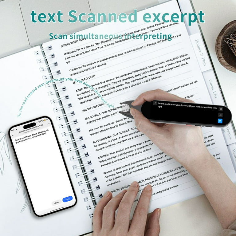 Bolígrafo traductor digital con escáner y voz multilenguaje