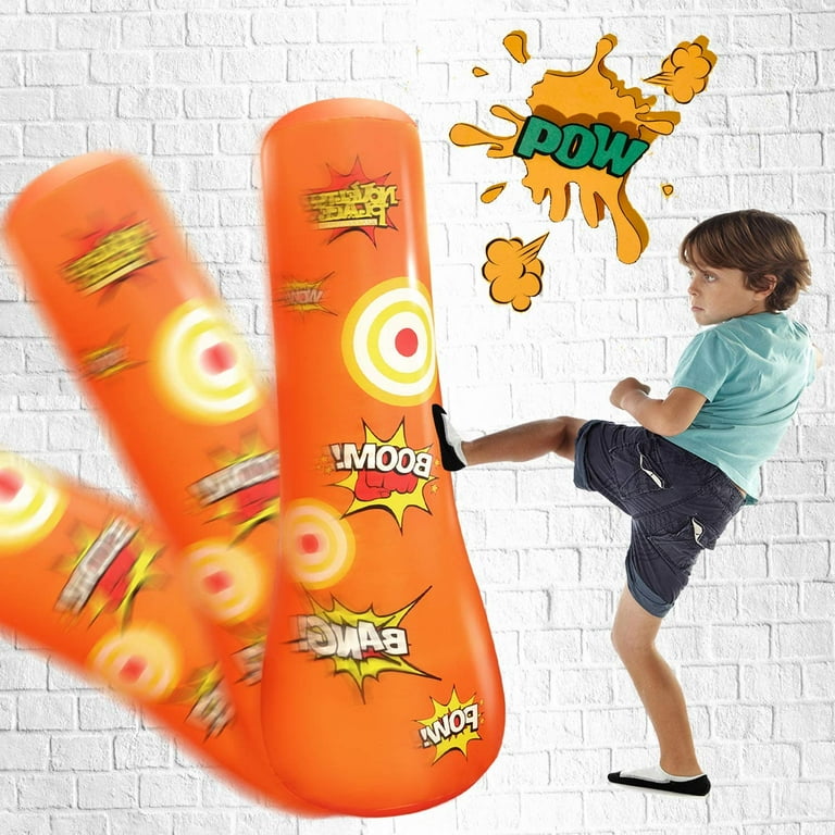 Saco de boxeo inflable infantil 135 cm con base rellenable