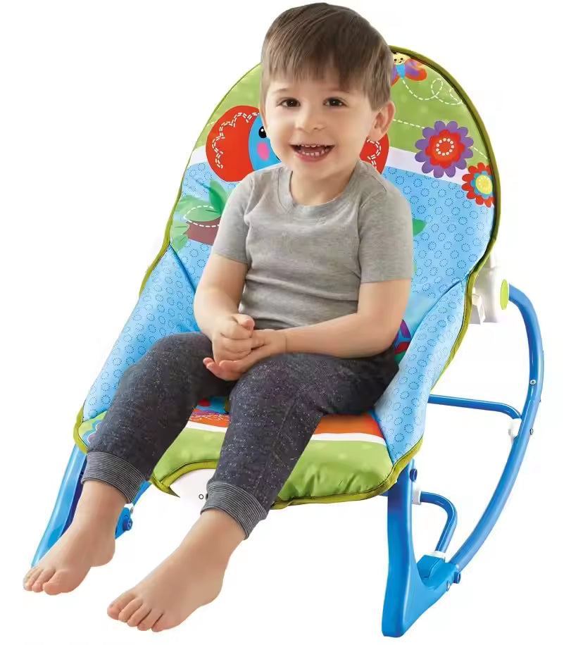 Hamaca bebé con vibración, juguetes y respaldo ajustable