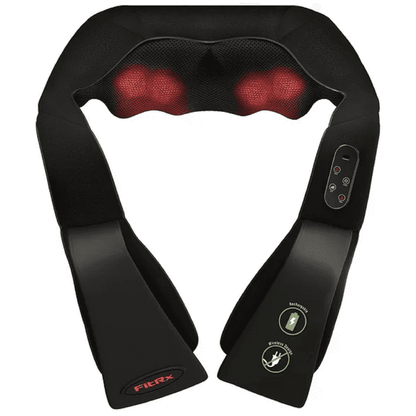 Masajeador cervical Shiatsu inalámbrico con calor y batería