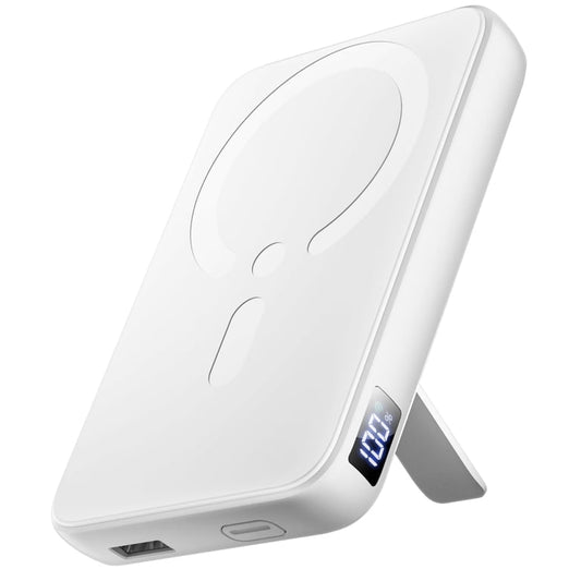 Batería externa 12000mAh con carga inalámbrica y soporte
