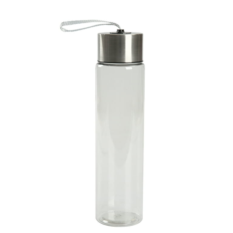 Botella de agua 530 ml con tapa hermética y correa