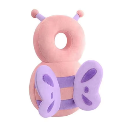 Protector de Cabeza para Bebé Tipo Mochila con Diseño de Mariposa Antigolpes