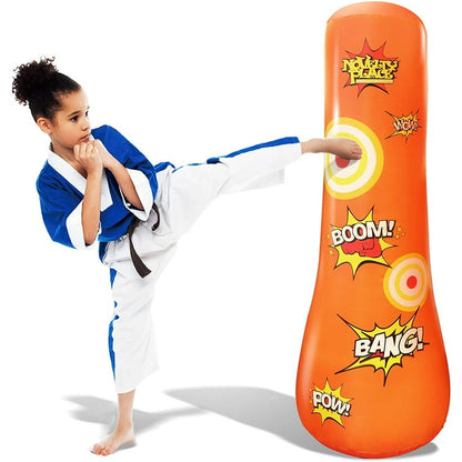 Saco de boxeo inflable infantil 135 cm con base rellenable