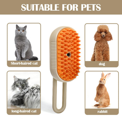 Cepillo para Gatos de Vapor 3 en 1 con Pulverizador y Masaje USB