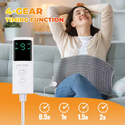 Manta eléctrica térmica con temperatura ajustable y temporizador