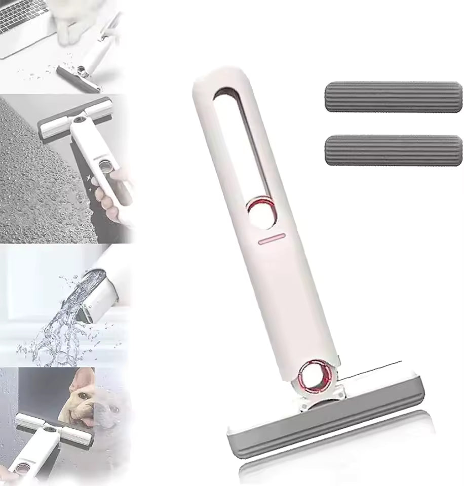 Mini mopa plegable de esponja para limpieza de vidrios y superficies