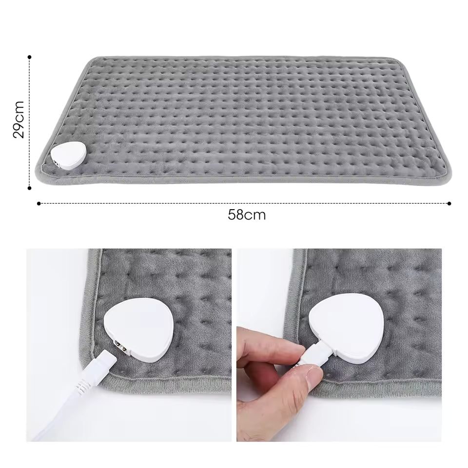 Manta eléctrica térmica con temperatura ajustable y temporizador