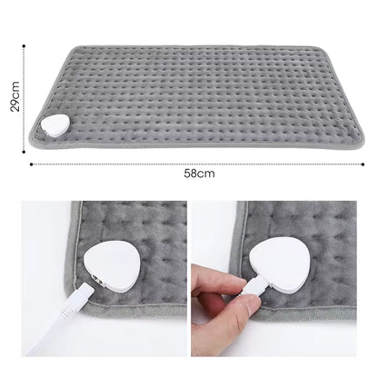 Manta eléctrica térmica con temperatura ajustable y temporizador