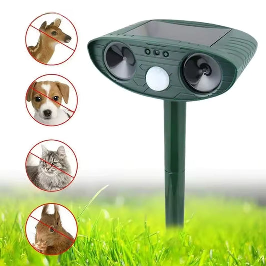 Ahuyentador de Gatos Solar por Ultrasonidos con Sensor PIR IP44