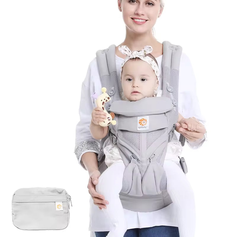 Mochila portabebes ergonómica transpirable ajustable para recién nacidos y bebés hasta 20 kg