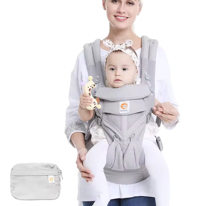 Mochila portabebes ergonómica transpirable ajustable para recién nacidos y bebés hasta 20 kg