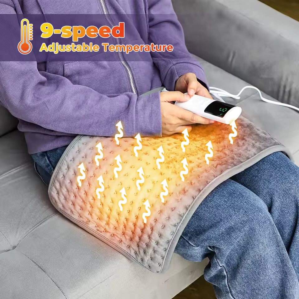 Manta eléctrica térmica con temperatura ajustable y temporizador