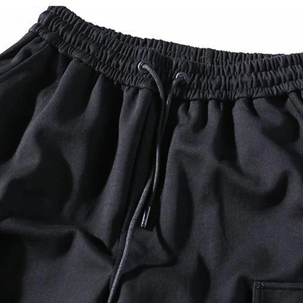 Pantalones Cargo para Hombre con Cintura Elástica y Ajuste Holgado