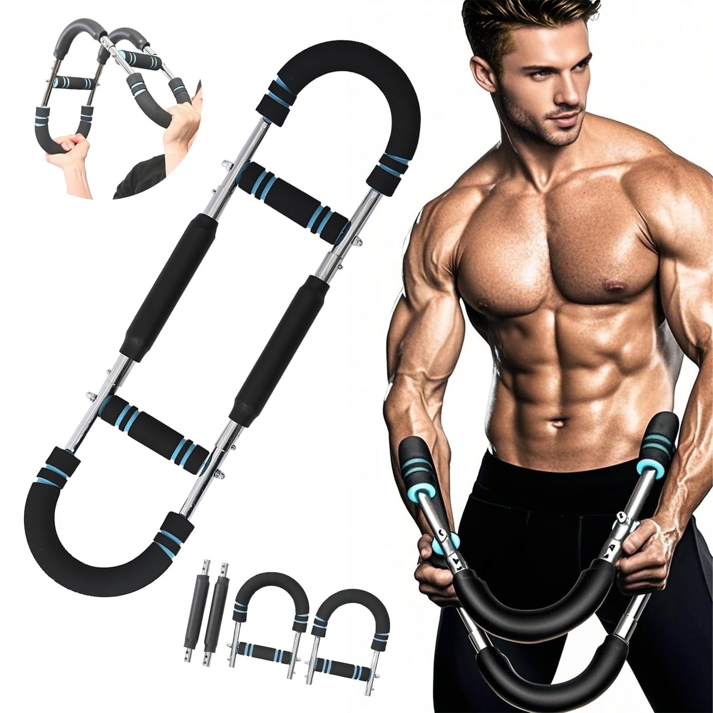 Barra de resistencia ajustable para brazos y pecho 30-50 kg
