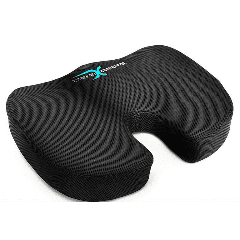 Cojín ortopédico viscoelástico para coxis con diseño ergonómico