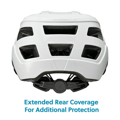 Casco de ciclismo ajustable con ventilación y protección trasera