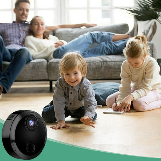 Mini cámara WiFi 1080p con visión nocturna y detección movimiento